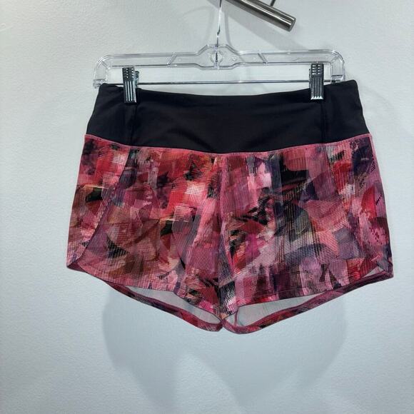 Lululemon Run Times Short II 4" - Sun Dazed Multi Pink / Black | Size 4 - Picture 5 of 11